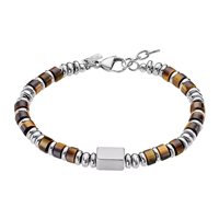 Armband Lotus Herr in Stahl Occhio di tigre LS2448-2/1 - LS2448-2/1